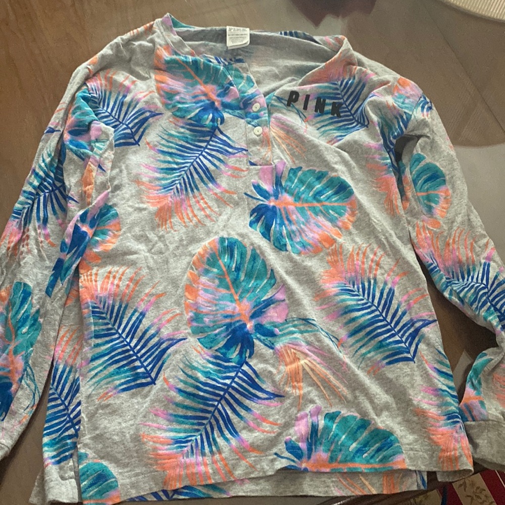 PINK Palm Long Sleeve